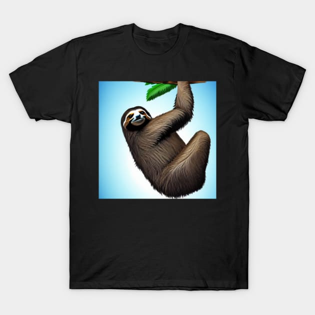 Happy Sloth Art T-Shirt by Shadowbyte91